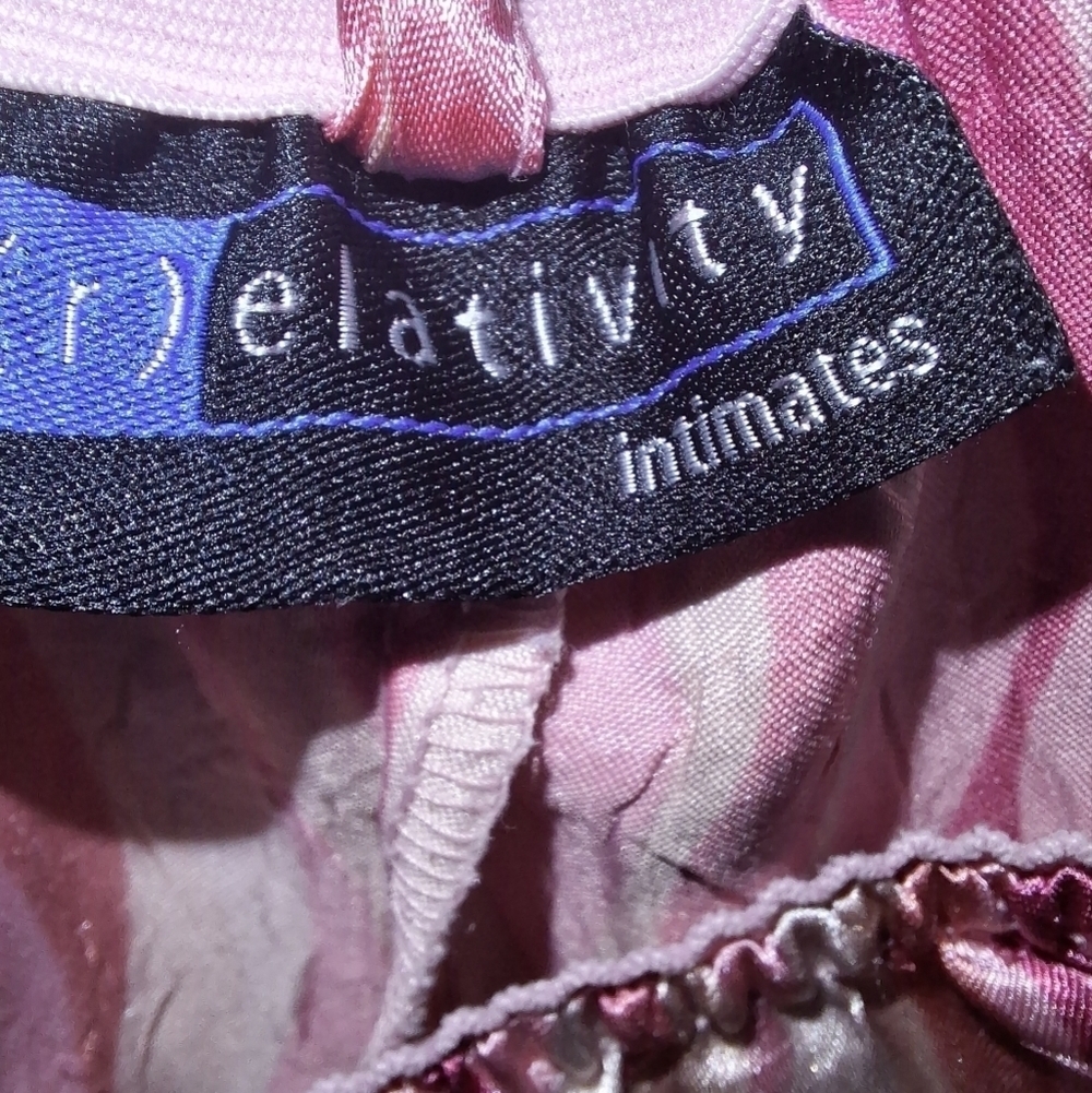Relativity Intimates pajama bottoms in a size large. It's a pink striped pattern - Picture 2 of 5